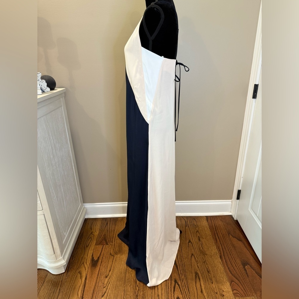 Women’s ZARA Navy & Cream Maxi dress- Size Small - Picture 5 of 13